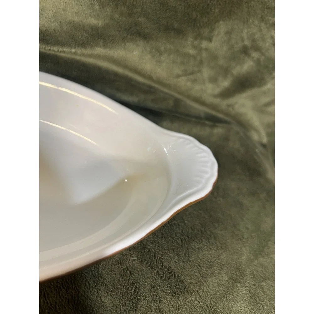 Vtg Hall Oval Brown Baking Dish # 529  Made in USA‎ preowned (1923)